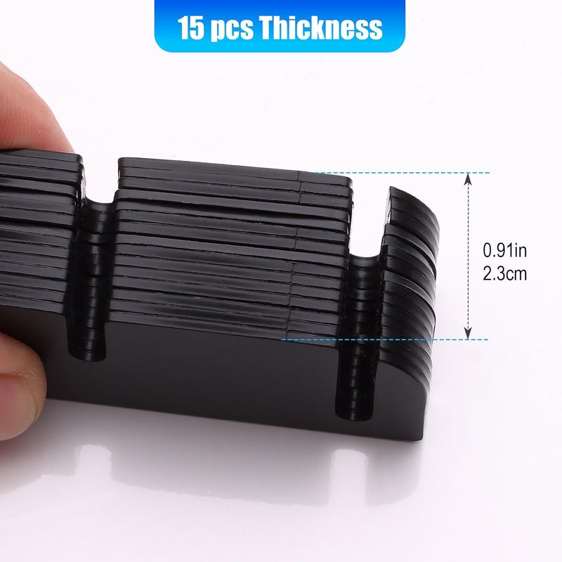 QUFA Door Hinge Shims for Interior Door Alignment, Easy Gap Filler to Fix Air Leaks, Sticking or Misaligned Doors, Trimmable 3.5 Inch Hinge Spacers 0.060 Inch Thick (15 Pack) - Image 3